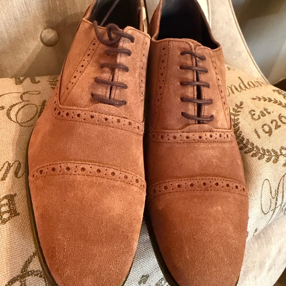 Nettleton Suede Oxford Shoes - Picture 2 of 8